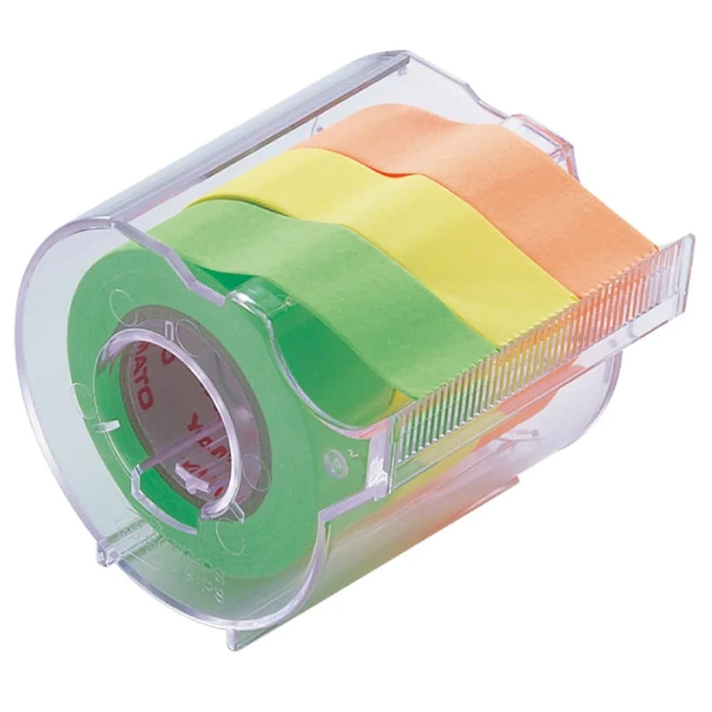 Yamato Memoc Roll Tape 15mm x 10m (0.49in x 32.8ft) 3-Color Set | Japanese Stationery for Organized Labeling - main product image