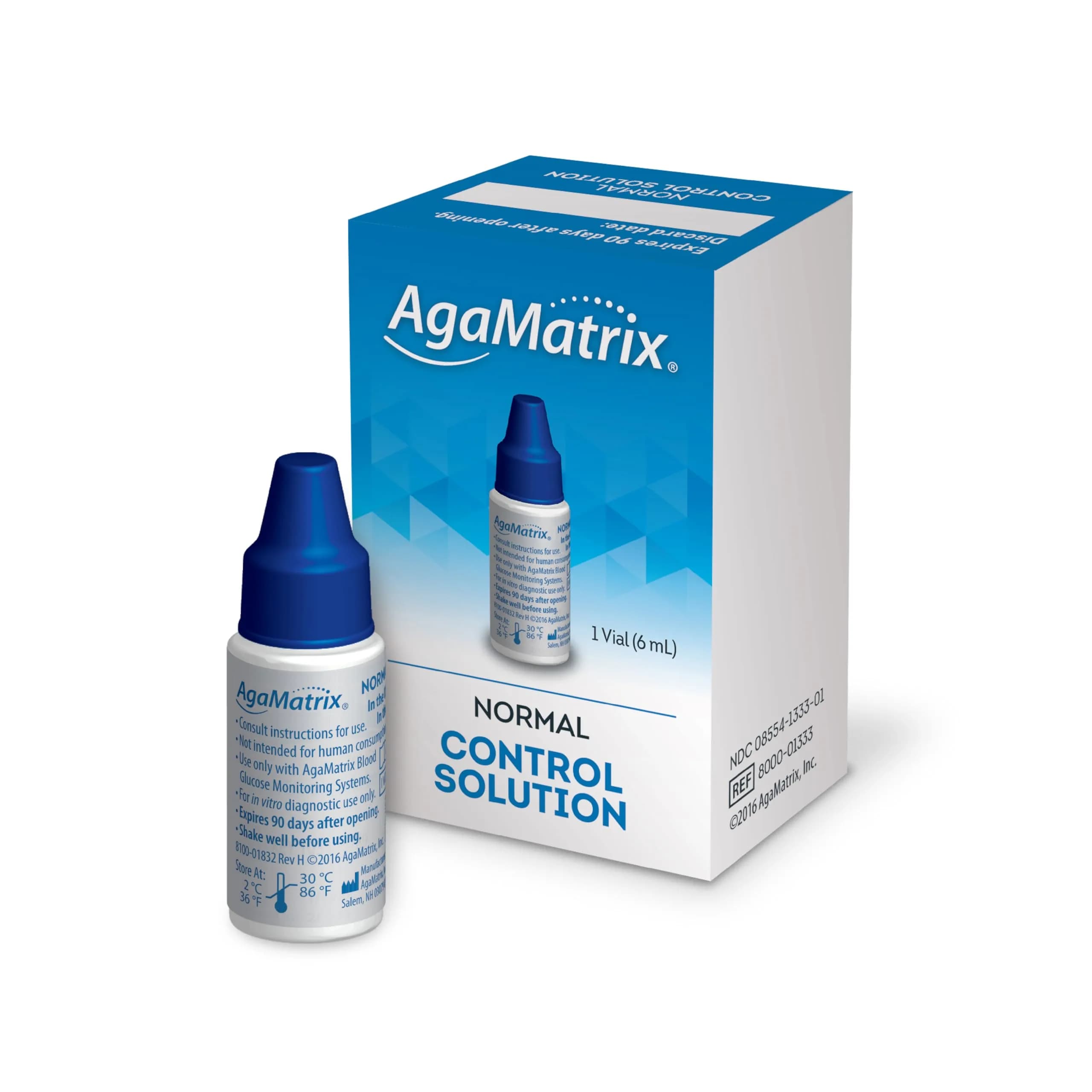 AgaMatrix Wavesense Normal Control Solution 6ml (0.2 Fl Oz) | For Quality Control Testing - main product image