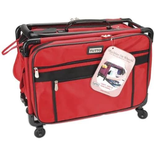 Tutto Machine On Wheels | Versatile Carrying Case for Sewing Machines, 20-Inch, Red thumbnail 1
