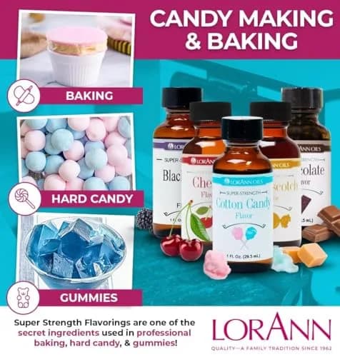LorAnn Oils Super Strength Cotton Candy Flavoring 0.125 oz | Bold, Concentrated Candy Flavor, Alcohol & Gluten Free thumbnail 3