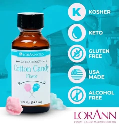 LorAnn Oils Super Strength Cotton Candy Flavoring 0.125 oz | Bold, Concentrated Candy Flavor, Alcohol & Gluten Free thumbnail 4