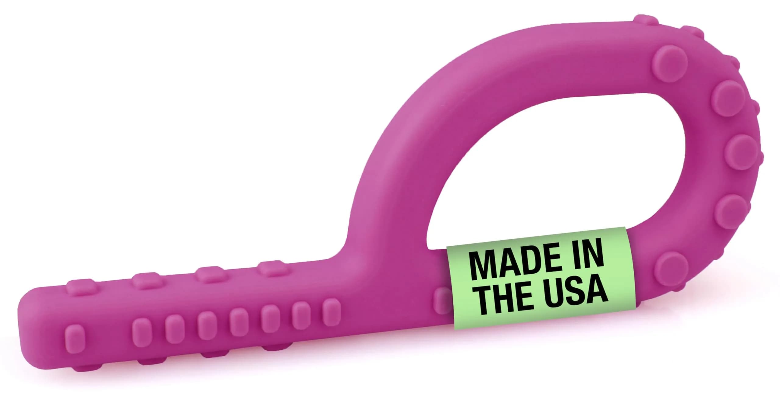 ARK Textured Grabber Sensory Chew, Standard Softest Magenta 5.12" L (13 cm) | Oral Motor Therapy Tool for Autism, ADHD, SPD