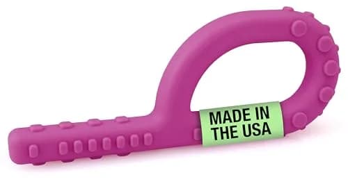 ARK Textured Grabber Sensory Chew, Standard Softest Magenta 5.12" L (13 cm) | Oral Motor Therapy Tool for Autism, ADHD, SPD thumbnail 1