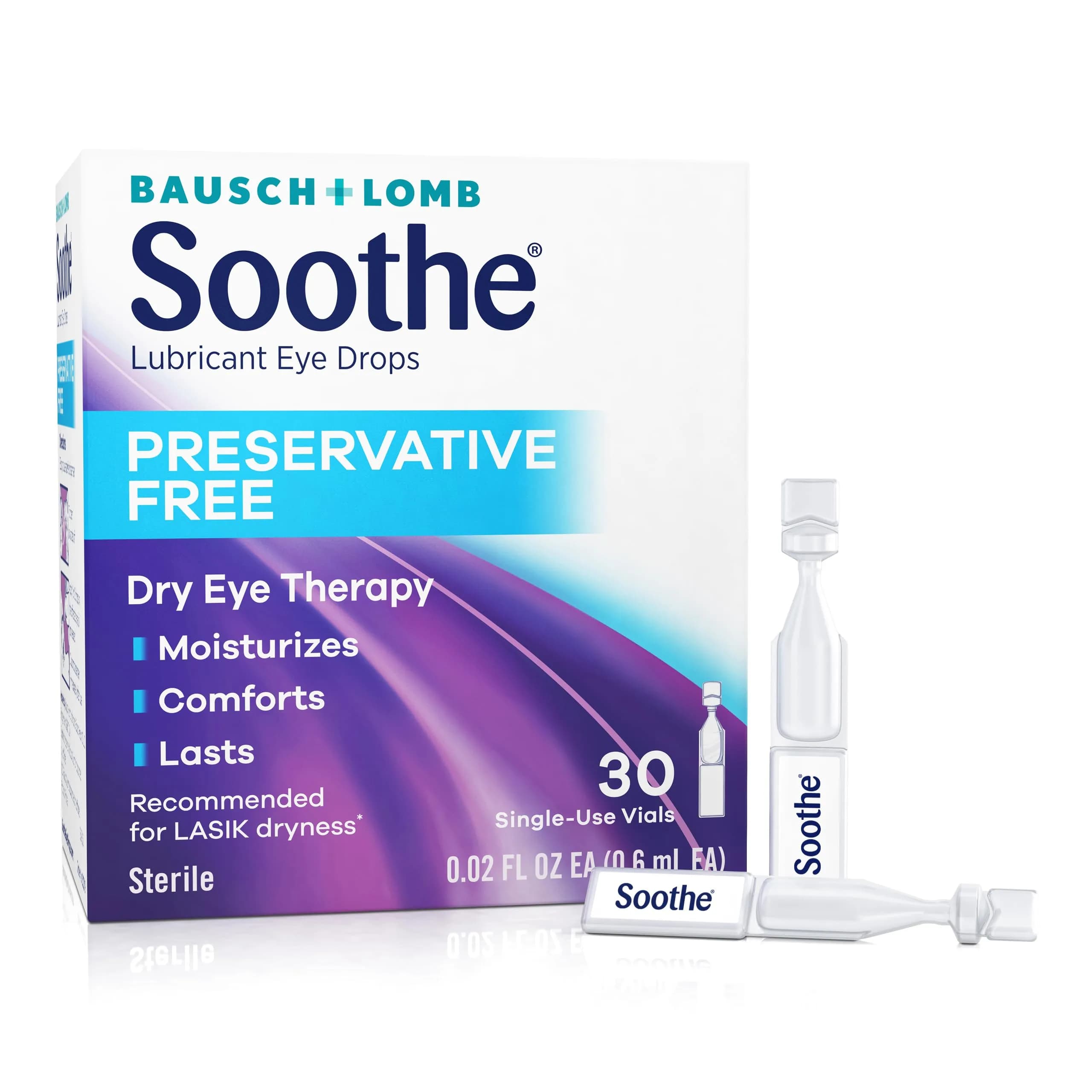Soothe Preservative-Free Lubricant Eye Drops 16.8ml (0.56 Fl Oz) | Fast Relief for Dry Eyes - main product image