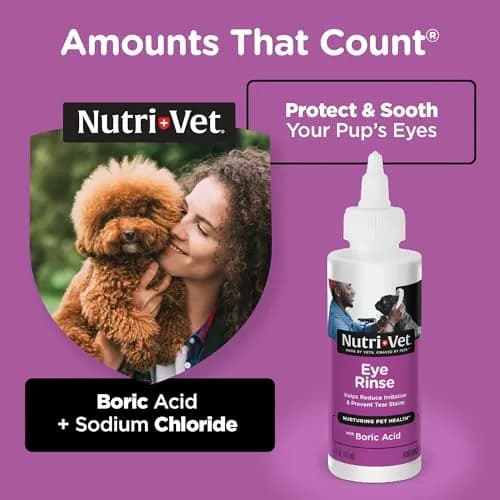 Nutri-Vet Dog Eye Wash, Tear Stain Remover, 4oz | Gentle Formula for Irritated Eyes & Tear Stains thumbnail 2