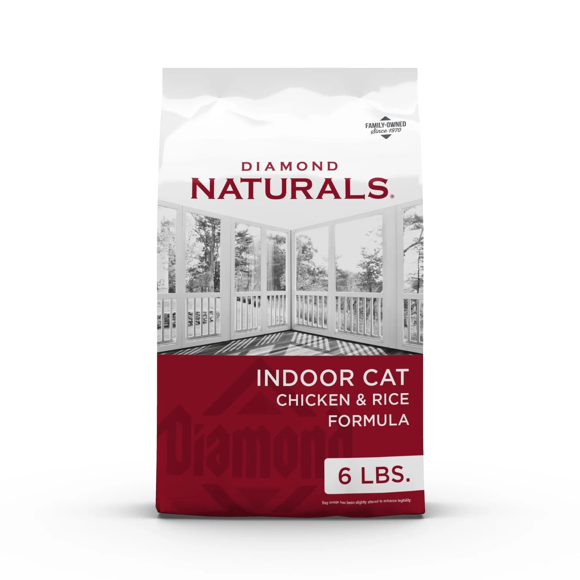 DIAMOND NATURALS Indoor Adult Dry Cat Food, Chicken & Rice, 6lb | Supports Skin & Coat, Digestive Health