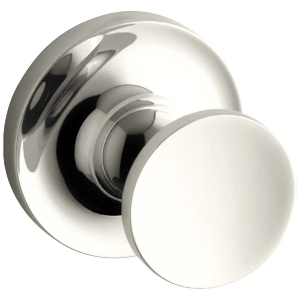 Kohler Purist Robe Hook, Vibrant Polished Nickel | Solid Brass Wall Mount for Bathrooms