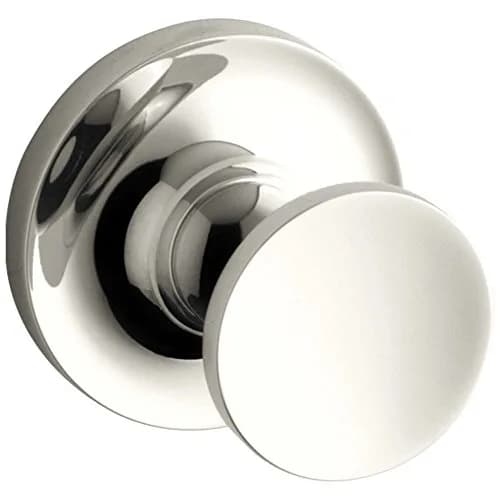 Kohler Purist Robe Hook, Vibrant Polished Nickel | Solid Brass Wall Mount for Bathrooms thumbnail 1
