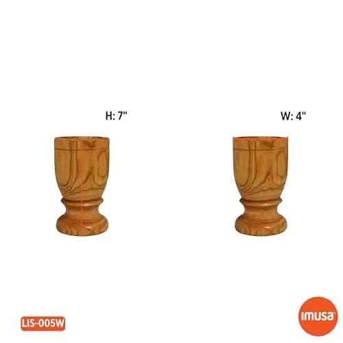 Imusa Jumbo Wood Mortar & Pestle for Crushing and Grinding | Durable Natural Finish, 4-inch Diameter thumbnail 7