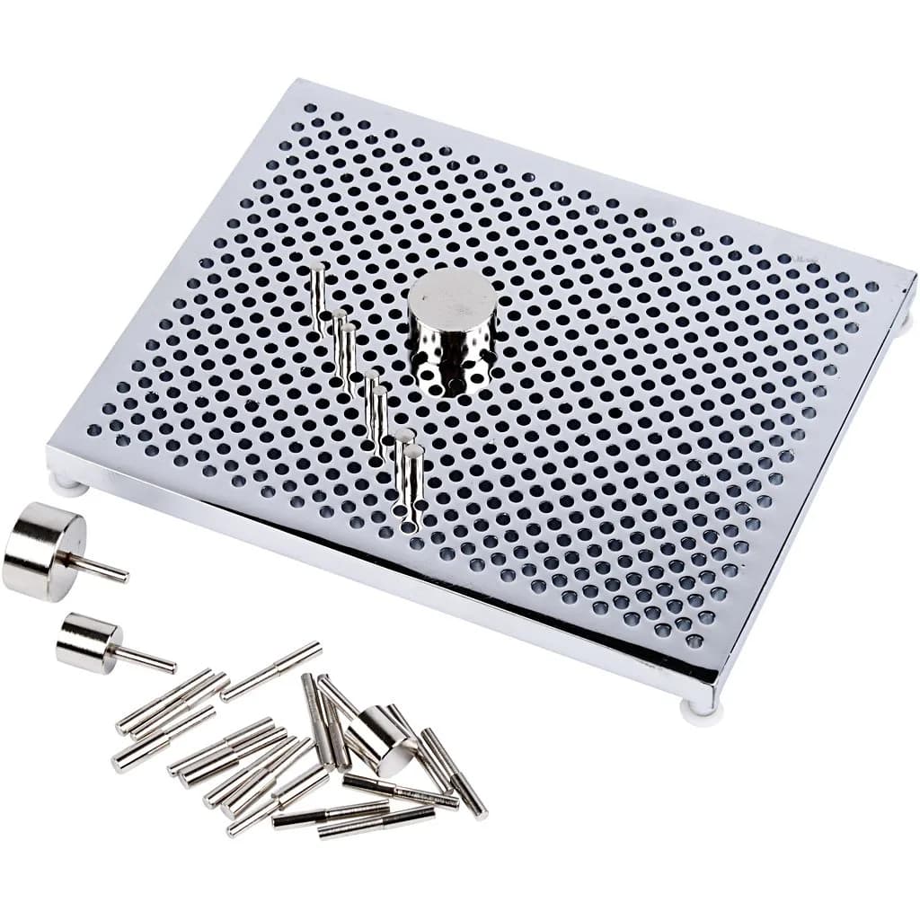 Artistic Wire Deluxe Jig Kit, Stainless Steel Base with 30 Aluminum Pegs | Jewelry Making Tool for Loops & Patterns
