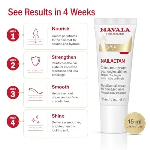 MAVALA Nailactan Nutritive Nail Cream 15ml (0.5 Fl Oz) | Restorative Treatment for Damaged Nails thumbnail 6
