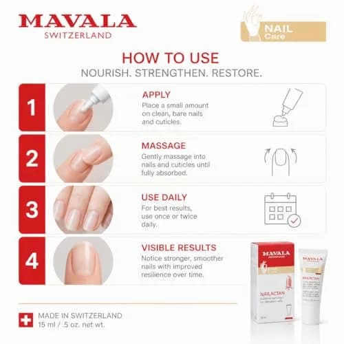 MAVALA Nailactan Nutritive Nail Cream 15ml (0.5 Fl Oz) | Restorative Treatment for Damaged Nails thumbnail 3