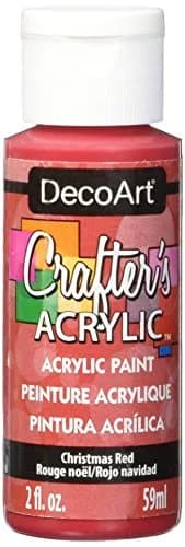 DecoArt Crafter's Acrylic Paint, 2-Ounce, Christmas Red | Versatile, Water-Based Craft Paint for Arts & Crafts thumbnail 1