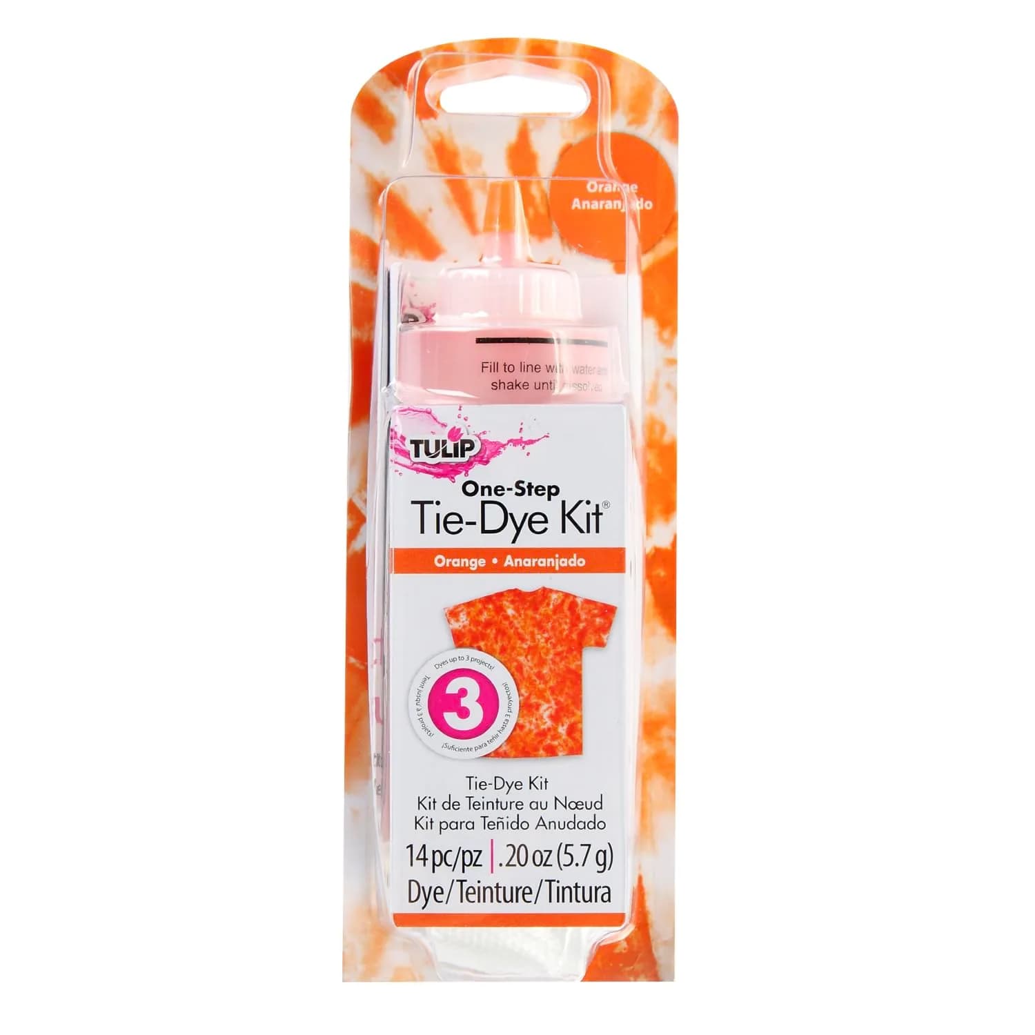 Tulip One-Step Tie-Dye Kit Vibrant Orange Fabric Dye 120ml (4 fl oz) | Easy-to-Use, No Soda Ash Needed