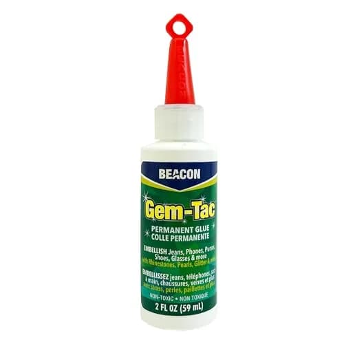 Beacon Gem-Tac Premium Quality Adhesive for Rhinestones and Gems 60ml (2 Fl Oz) | Non-Toxic, Water-Based, Flexible thumbnail 1