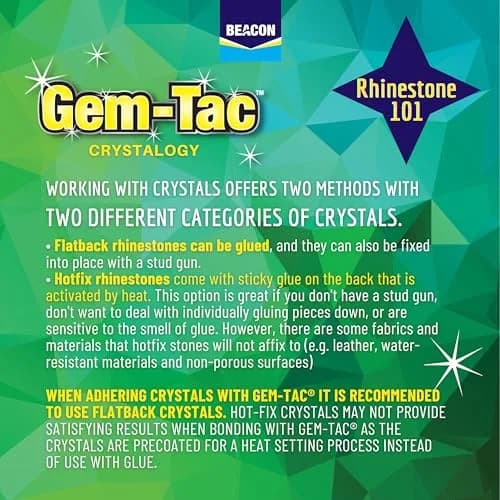 Beacon Gem-Tac Premium Quality Adhesive for Rhinestones and Gems 60ml (2 Fl Oz) | Non-Toxic, Water-Based, Flexible thumbnail 8
