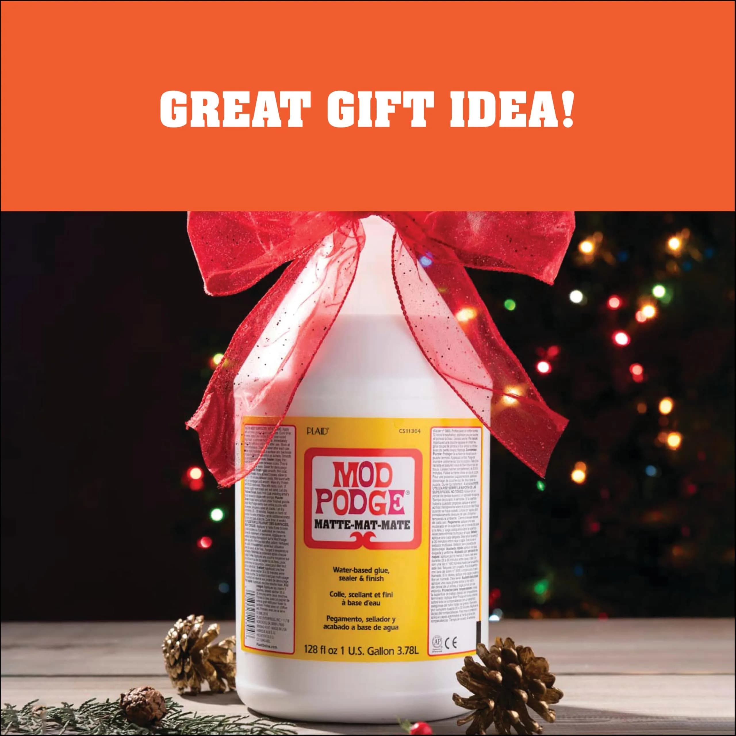 Mod Podge Matte Waterbase Sealer Glue and Finish, 128 fl oz (3.78 L) | USA Imported Craft Adhesive - view 6