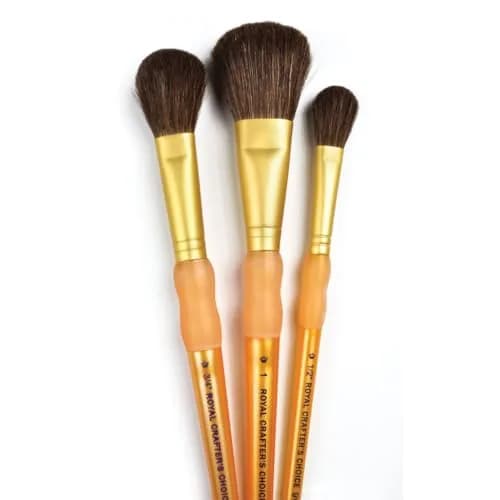 Royal & Langnickel Crafter's Choice Camel Brush Set - 3 Brushes | Synthetic Bristle for Arts & Crafts thumbnail 1