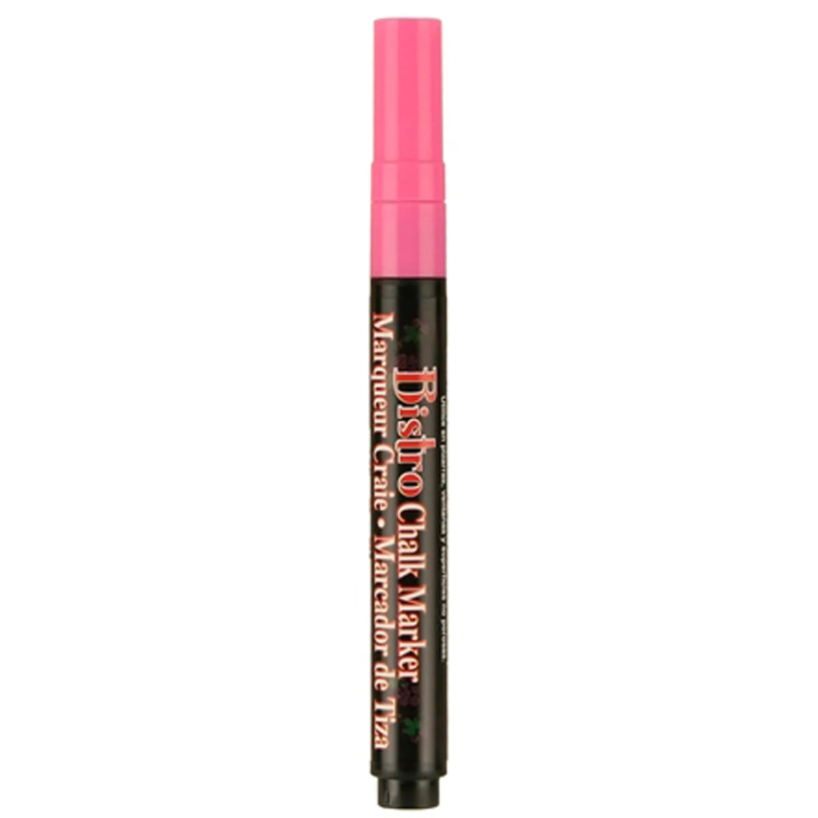 Marvy Uchida Bistro Chalk Marker Broad Point Tip, Pink 6mm (0.24 inches) | Opaque Water-Based Ink - main product image