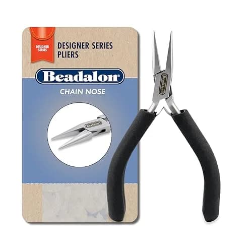 Beadalon Jewelry Pliers 4.75 in | Stainless Steel, Box Joint, Double Leaf Springs thumbnail 1