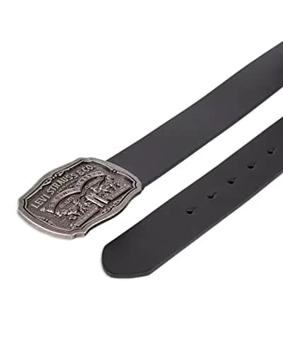 Levi's Men's Leather Belt With Removable Plaque Buckle, Black, 1.5 inches (3.81 cm) | Classic Casual Wear thumbnail 4
