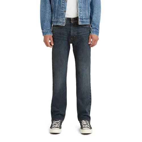 Levi's Men's 505 Regular Fit Jeans | Classic Straight Leg, Zipper Fly, Cotton Blend (34W x 32L) thumbnail 1