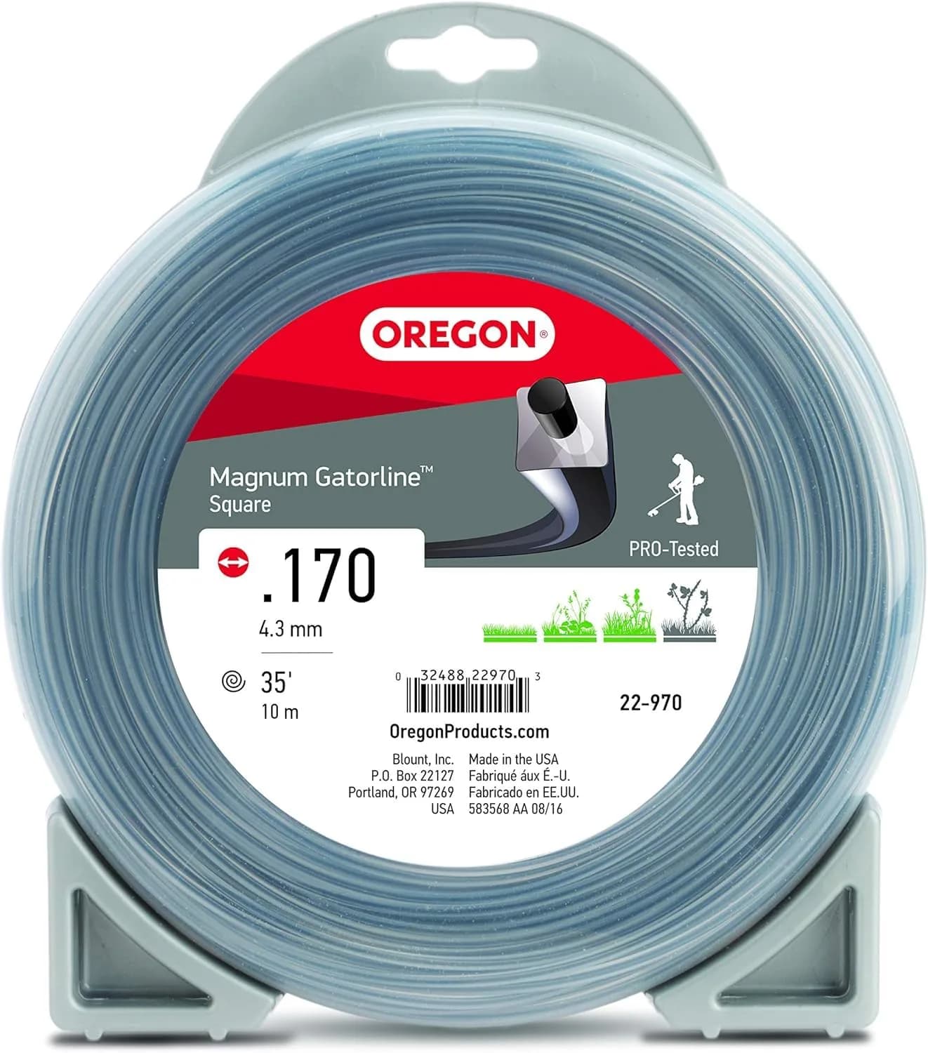 Oregon Magnum Gatorline 170 Trimmer Line .170" x 36-Foot | Heavy Duty, Durable & High Efficiency (70-120 chars) - main product image
