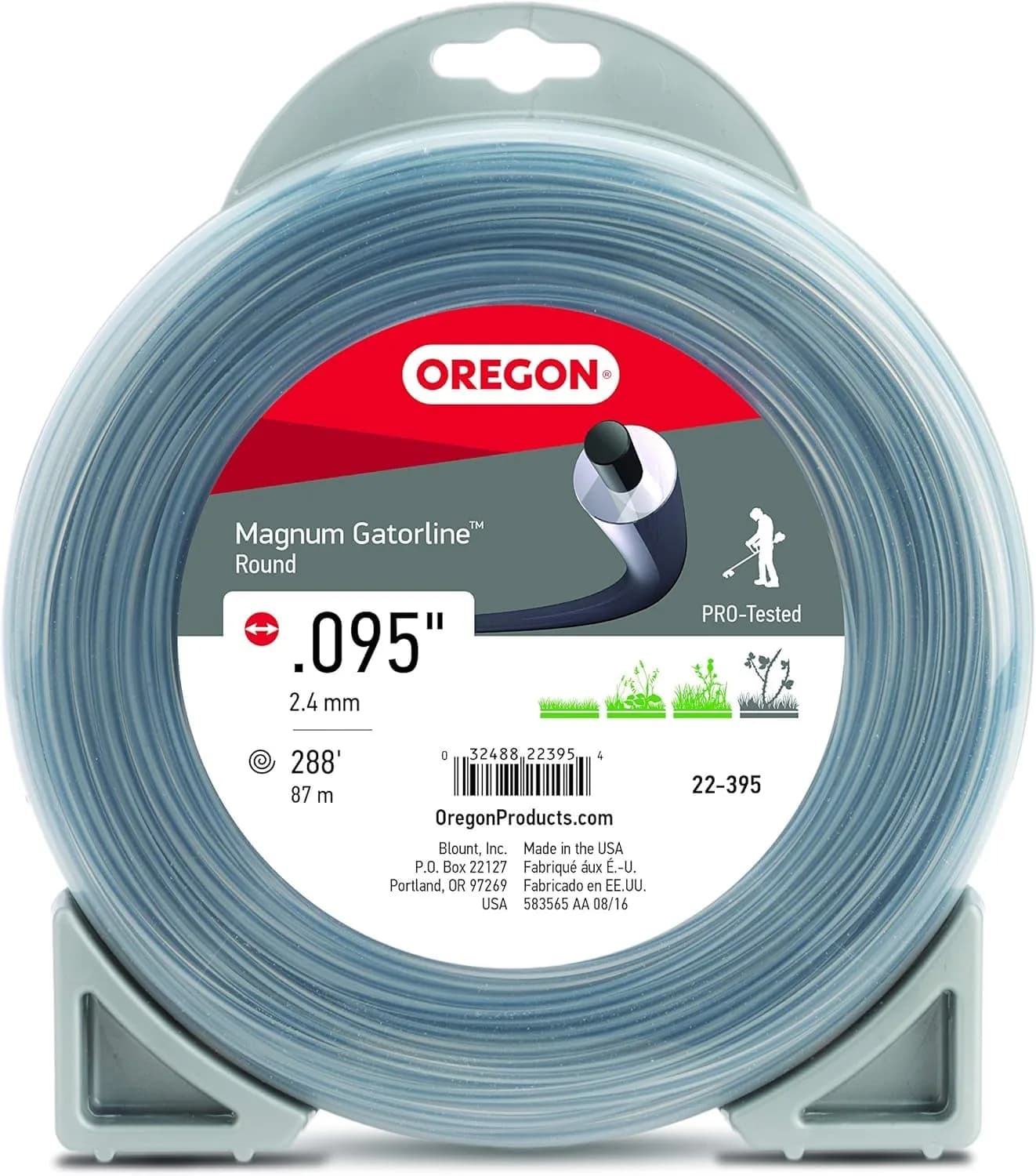 Oregon Magnum Gatorline 095 Trimmer Line 2.4mm (0.095") x 288-Foot | Professional Grade Square Profile - main product image