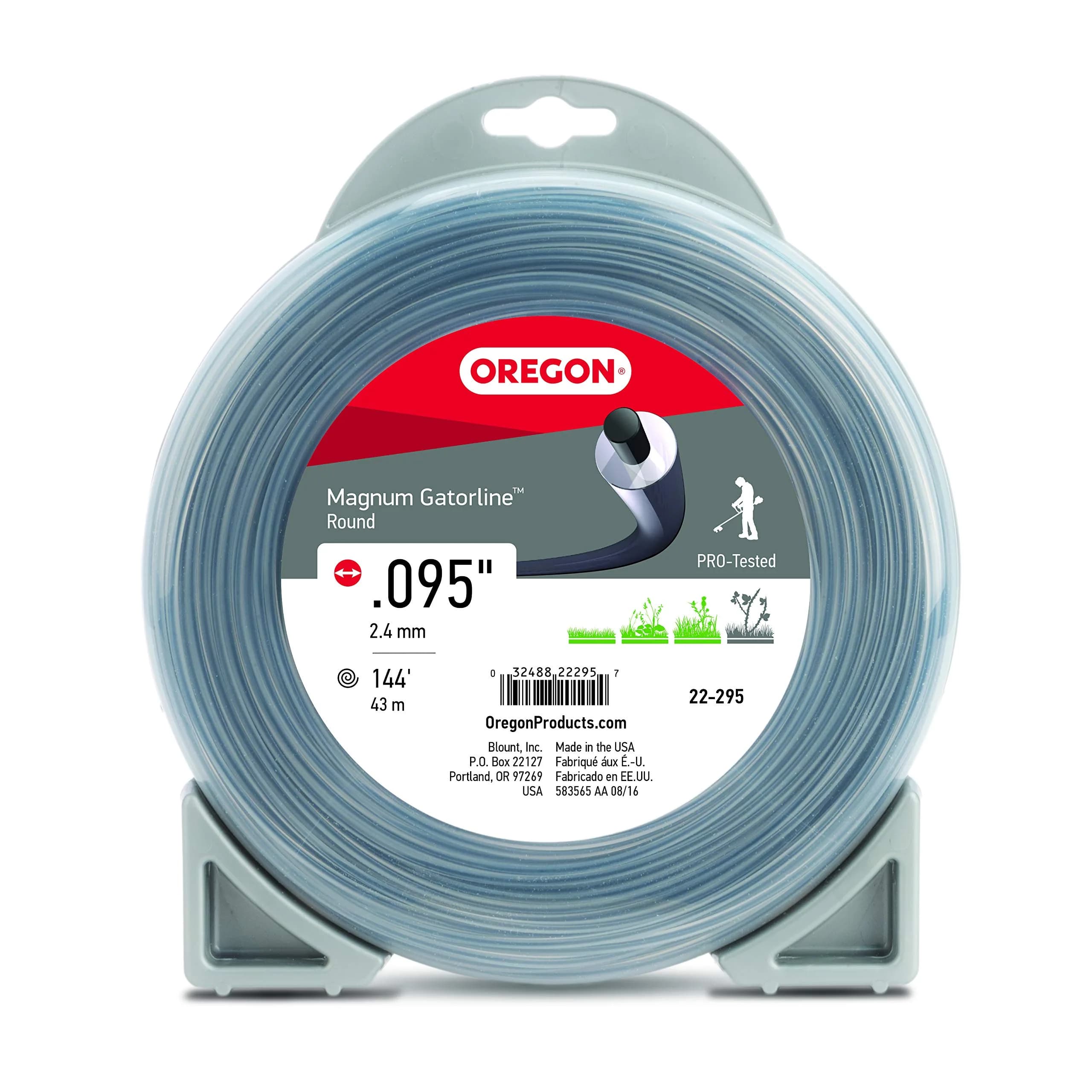 Oregon Magnum Gatorline Round Trimmer Line 2.4 mm (0.095-Inch) x 44 m (144-Foot) | High Cutting Efficiency - main product image