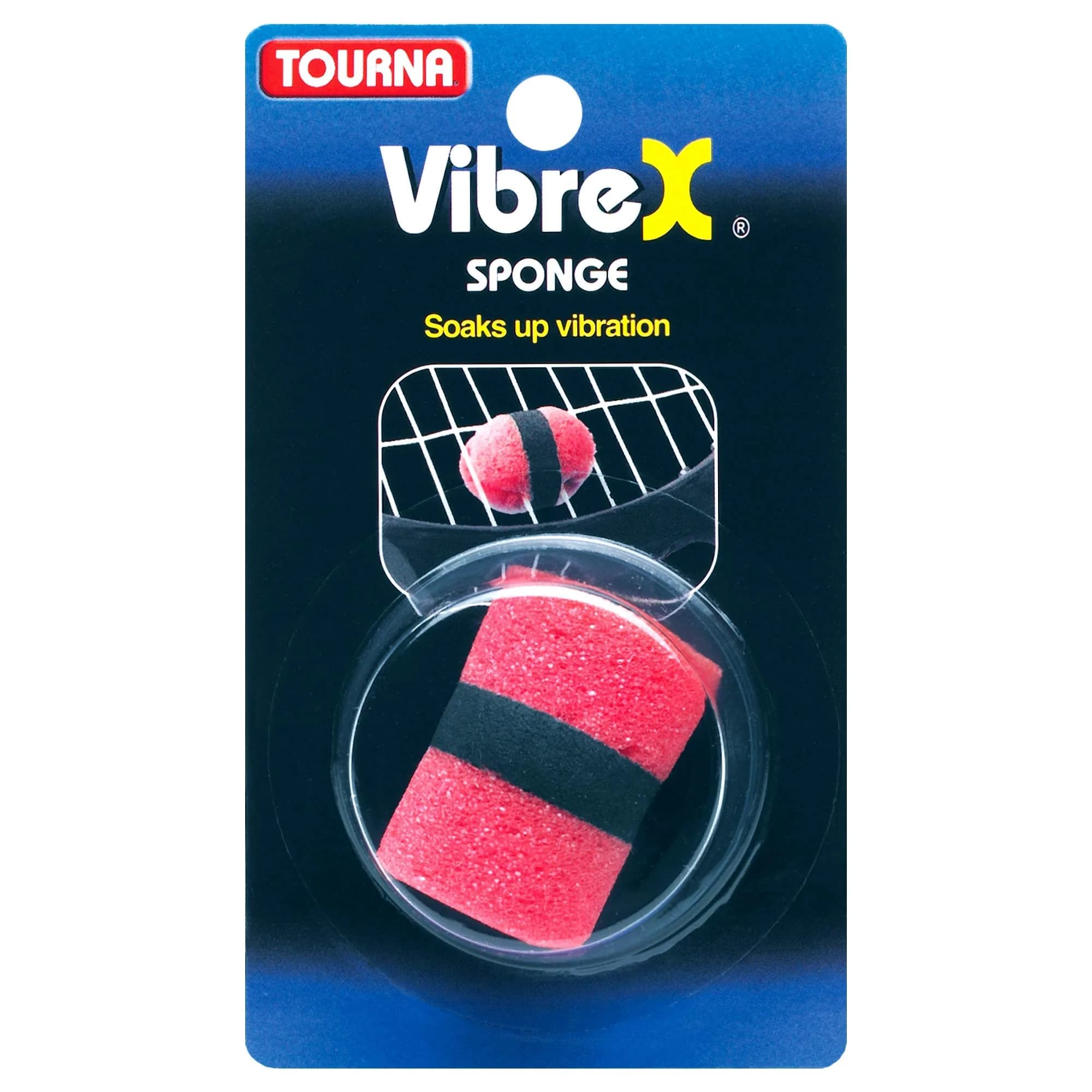 Tourna Vibrex Sponge Tennis Vibration Dampener | Patented Design for Secure Fit & Vibration Control — Sponge