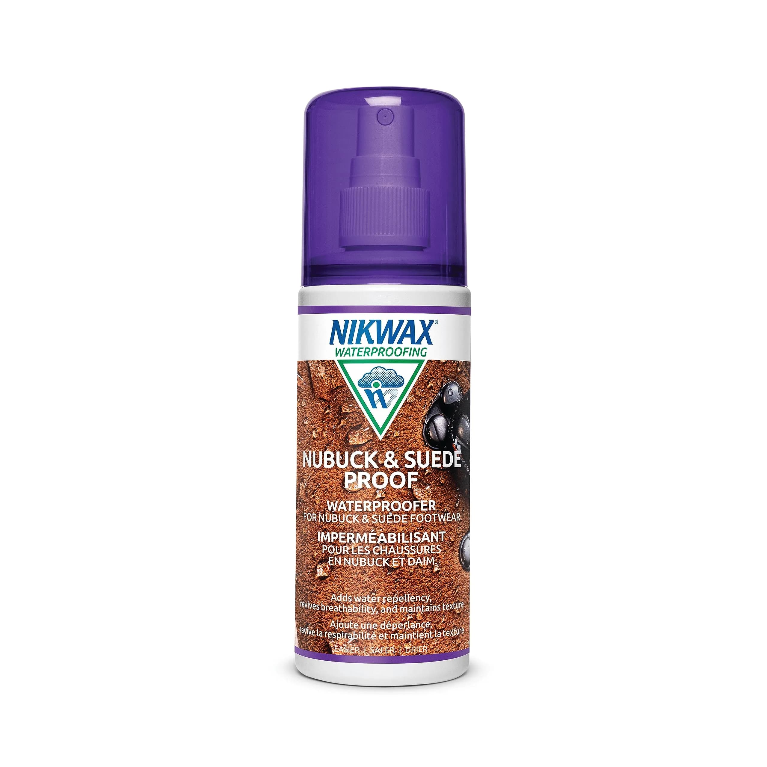 Nikwax Nubuck & Suede Proof Spray-On Waterproofing 125ml | Breathable Water Repellent for Nubuck & Suede Shoes