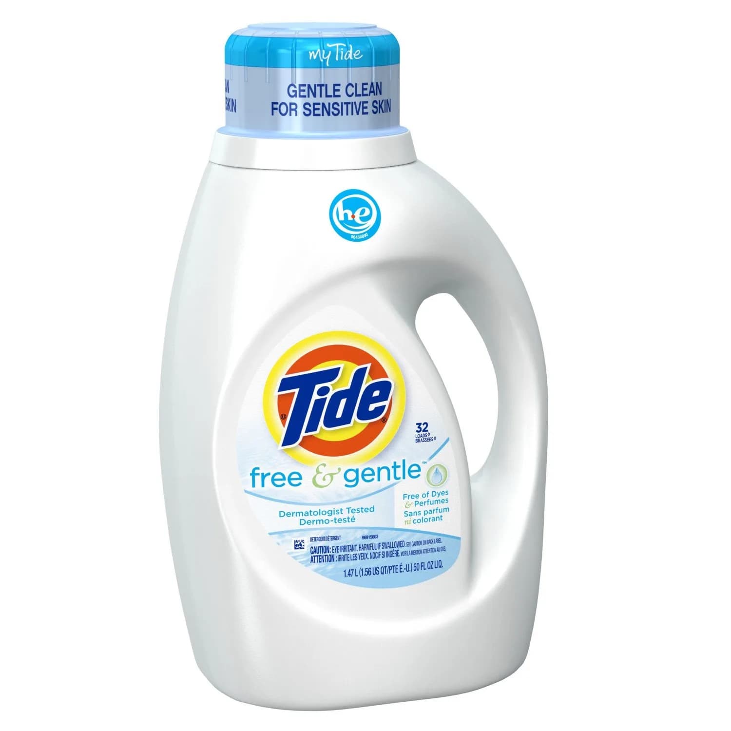 Tide Free & Gentle Liquid Laundry Detergent 3.0 L (105 fl oz) | Hypoallergenic for Sensitive Skin - main product image