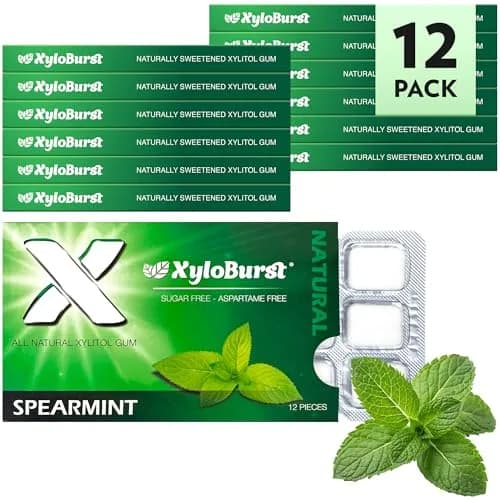 Xyloburst Spearmint Chewing Gum | Sugar Free, Gluten Free, Keto Friendly | 12 Pieces thumbnail 2