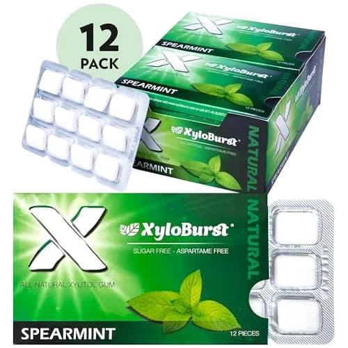 Xyloburst Spearmint Chewing Gum | Sugar Free, Gluten Free, Keto Friendly | 12 Pieces thumbnail 3