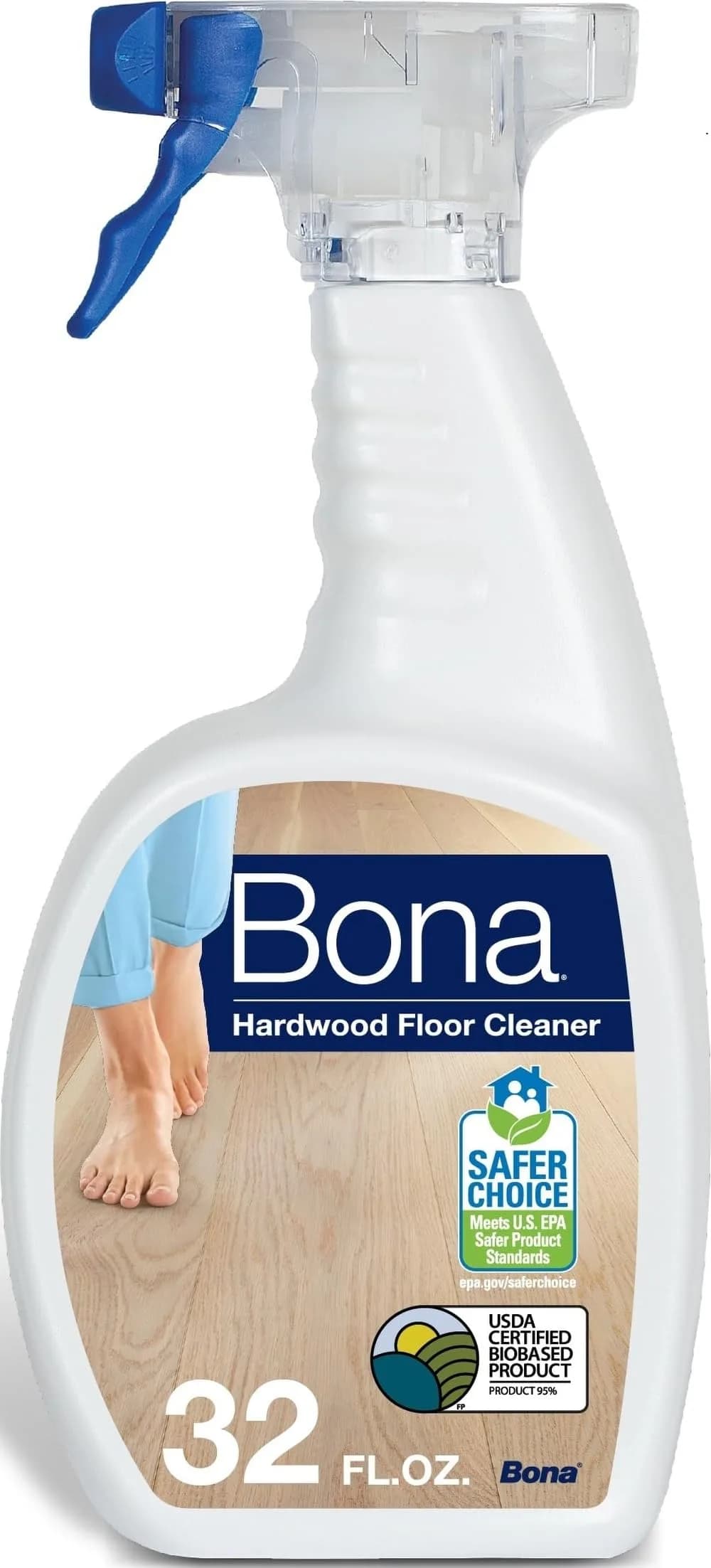 Bona Hardwood Floor Cleaner Spray, 32 fl oz (946 ml) | Residue-Free Formula for Spotless Shine - main product image