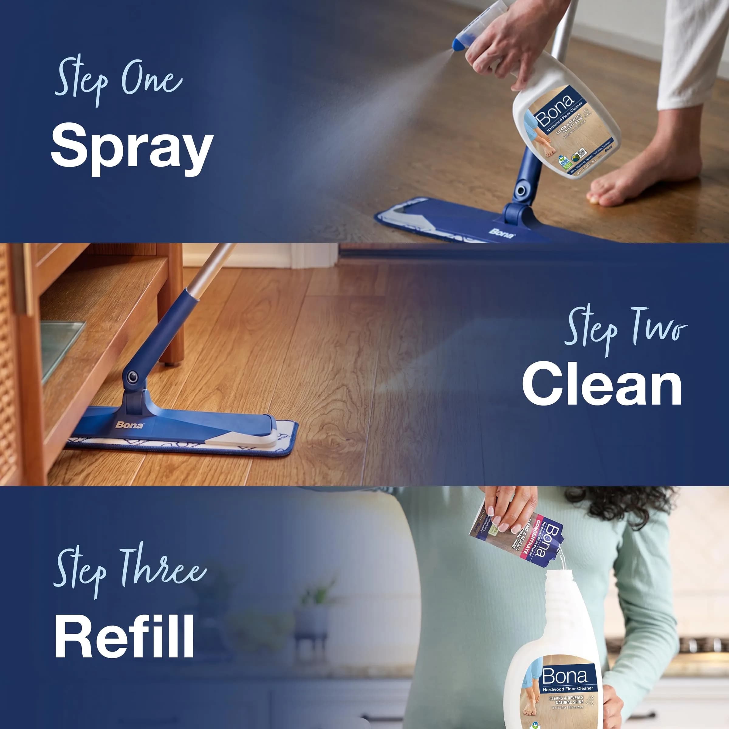 Bona Hardwood Floor Cleaner Spray, 32 fl oz (946 ml) | Residue-Free Formula for Spotless Shine - view 7