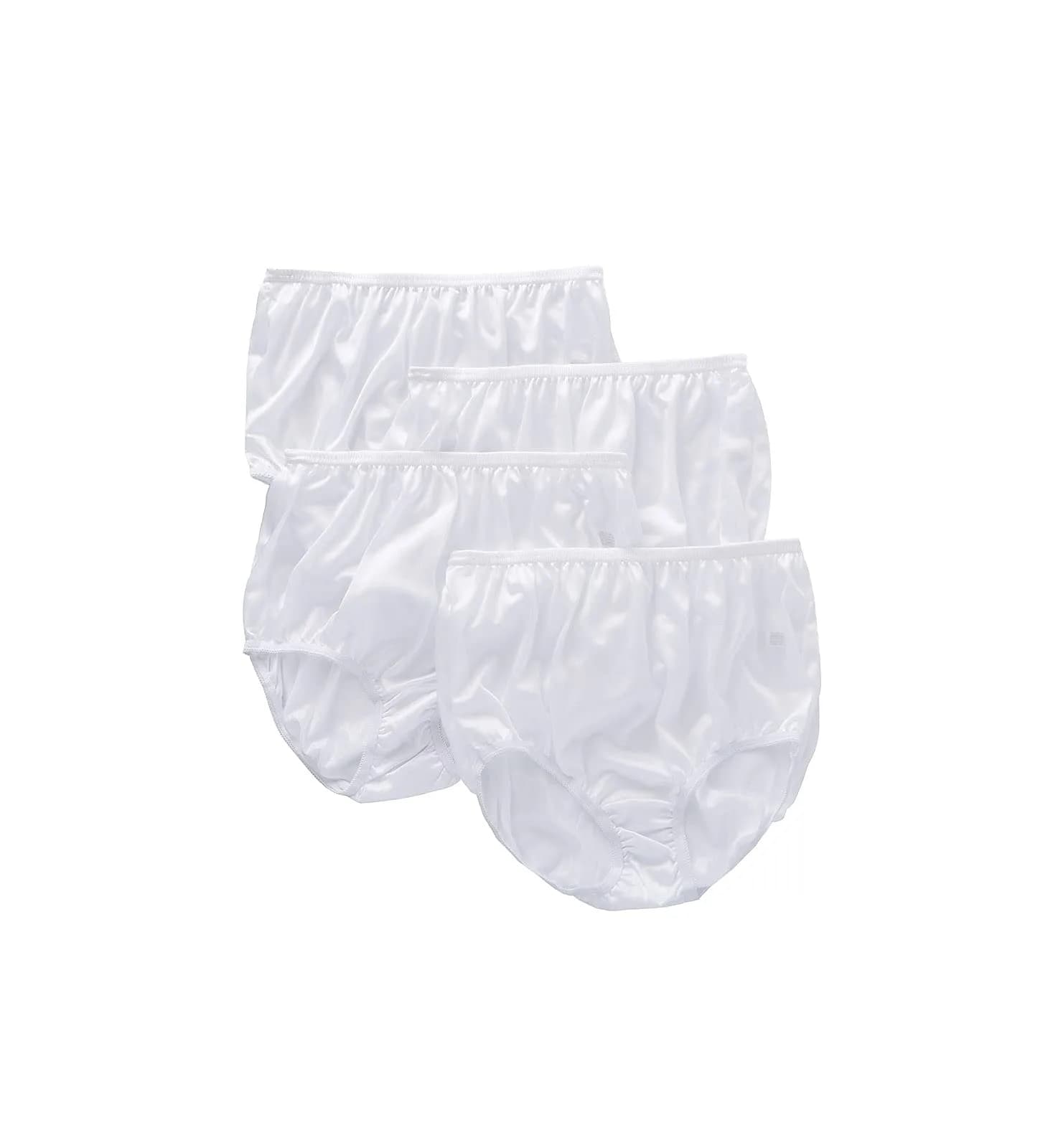 Teri Women's 331X Plus Full Cut Nylon Briefs | Full Coverage Panty - 4 Pack — 6