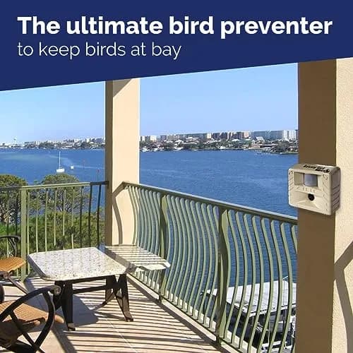Bird-X Balcony Gard Ultrasonic Bird Chaser 900 Sq. Ft. | Humane Bird Control Device thumbnail 4