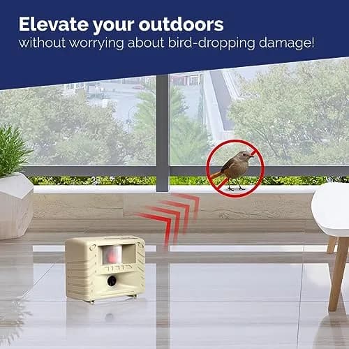 Bird-X Balcony Gard Ultrasonic Bird Chaser 900 Sq. Ft. | Humane Bird Control Device thumbnail 7