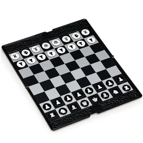 Yellow Mountain Imports Magnetic Travel Chess Wallet Set 7.9 in (20 cm) | Educational Strategy Game for Kids & Adults — 7.9"'(20cm)
