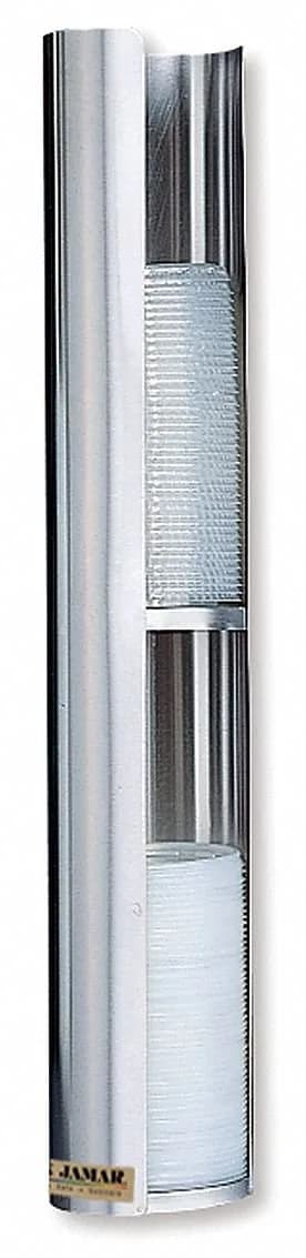 San Jamar Wall Mount Lid Dispenser for Cup Covers 60.96cm (23.5") | Organizes Kitchen & Breakroom Beverage Stations