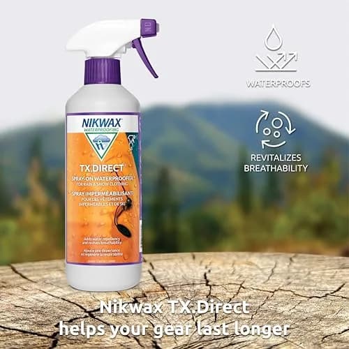 Nikwax TX.Direct Spray-On Waterproofing 500ml (16.9 Fl Oz) | Restores DWR Water Repellency for Jackets & Gear thumbnail 3