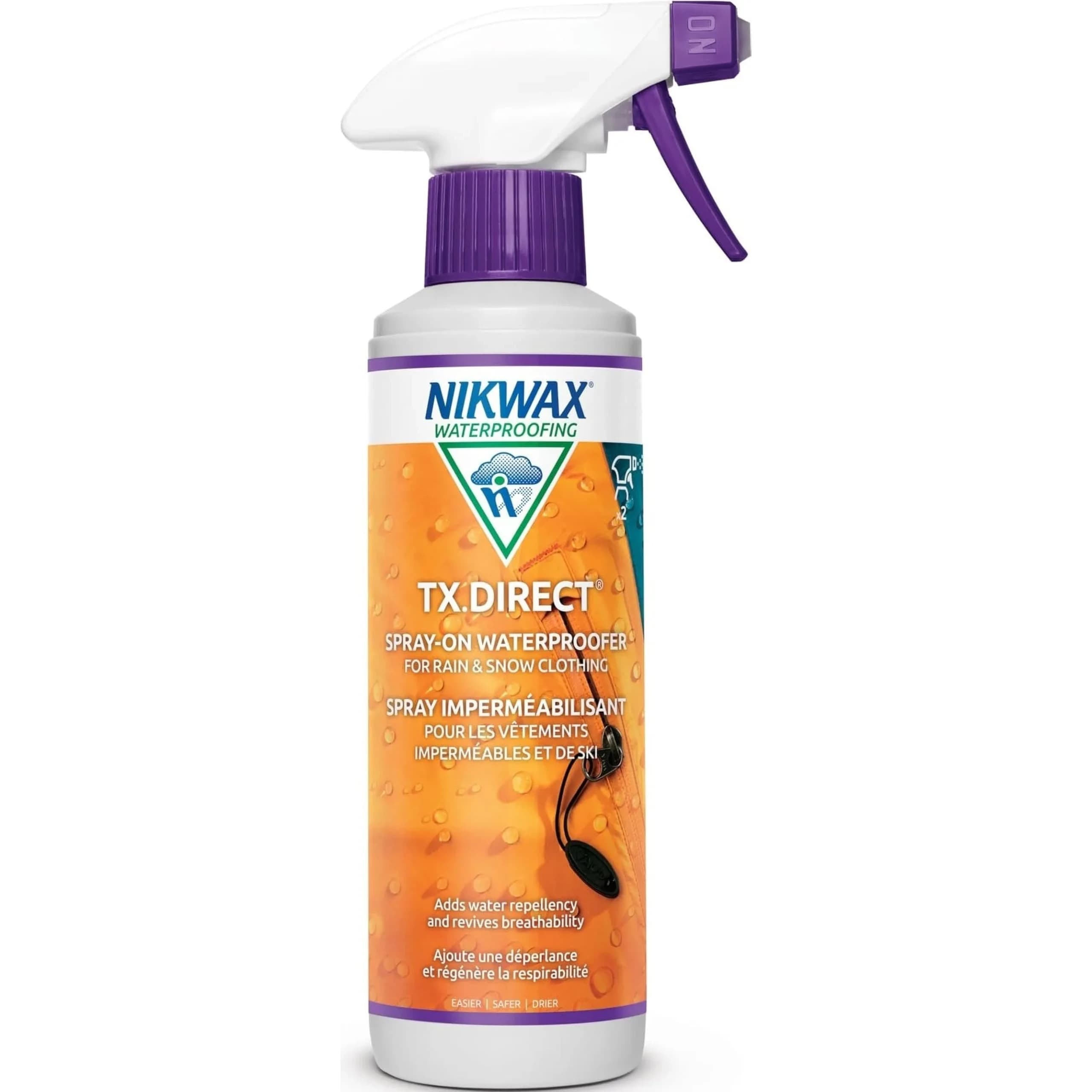 Nikwax TX.Direct Spray-On Waterproofing 500ml (16.9 Fl Oz) | Restores DWR Water Repellency for Jackets & Gear — No Color / 10.1 Fl Oz