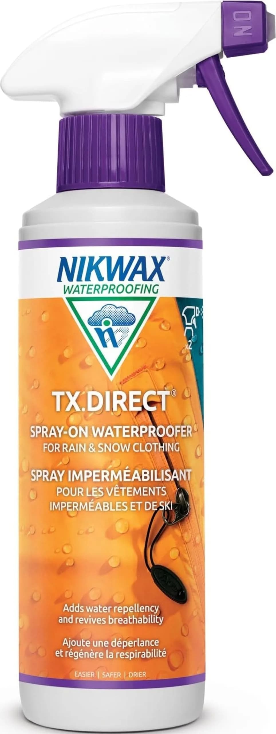 Nikwax TX.Direct Spray-On Waterproofing 300ml (10.1 Fl Oz) | Restores DWR Water Repellency for Jackets & Outerwear - main product image