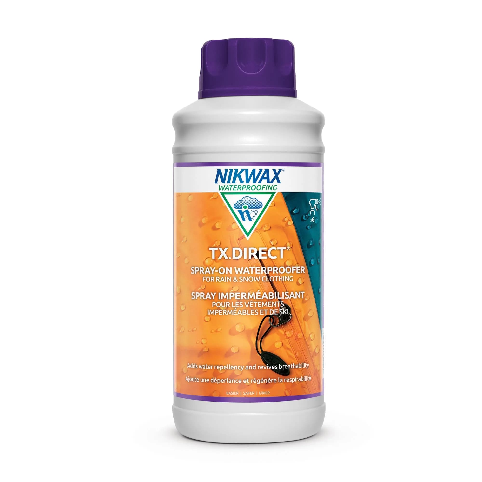 Nikwax TX.Direct Spray-On Waterproofing 500ml (16.9 Fl Oz) | Restores DWR Water Repellency for Jackets & Gear — No Color / 33.8 Fl Oz