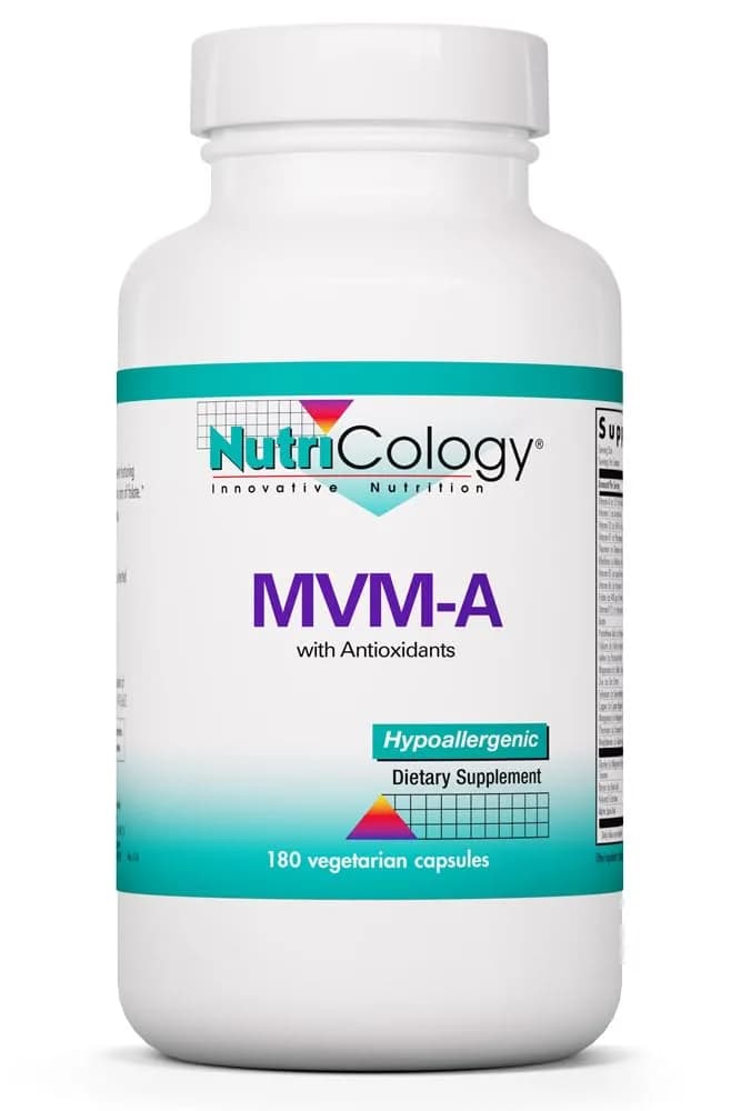 Allergy Research Group Nutricology MVM-A Multivitamin & Minerals, 180 Capsules | Supports Brain, Energy & Immunity - main product image