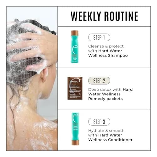 Malibu C Hard Water Wellness Hair Remedy 1 Packet | Deep Clean & Restore Shine with Vitamin C (1 Packet) thumbnail 6