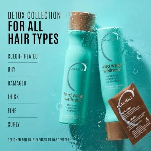 Malibu C Hard Water Wellness Hair Remedy 1 Packet | Deep Clean & Restore Shine with Vitamin C (1 Packet) thumbnail 7