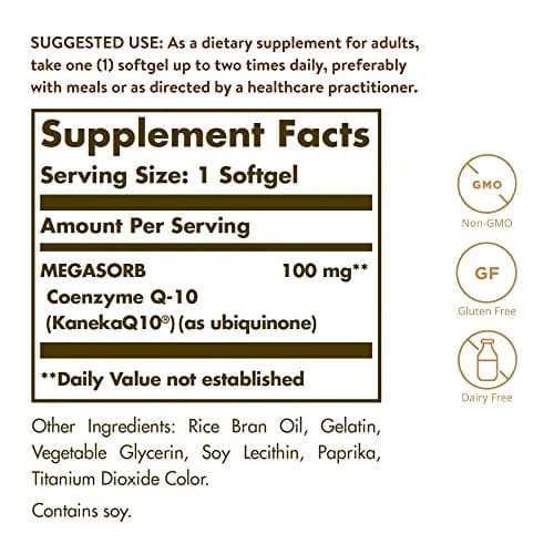 Solgar Megasorb CoQ-10 100 mg Softgels (90 Count) | Supports Healthy Aging & Heart Function thumbnail 2