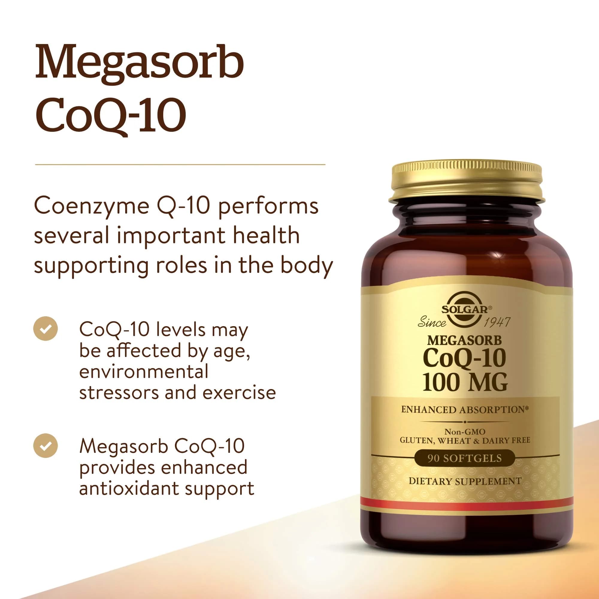 Solgar Megasorb CoQ-10 100 mg Softgels (90 Count) | Supports Healthy Aging & Heart Function - view 3